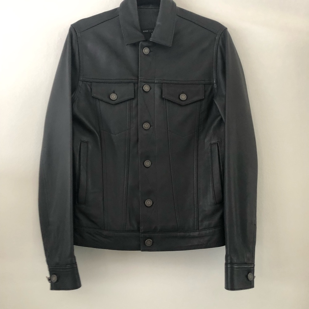 Marc by Marc Jacobs Leather Jean Jacket style